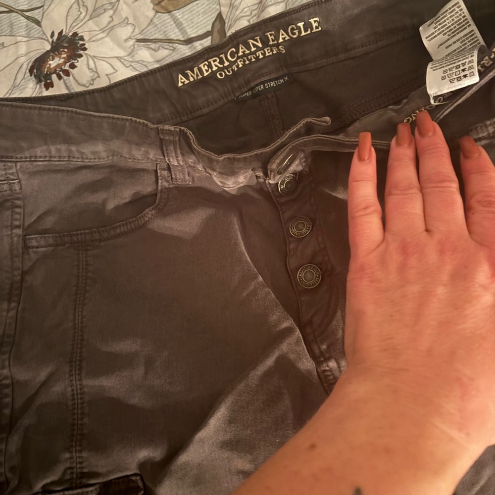 American Eagle Outfitters Gray Straight Leg Jeans